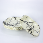 44-Piece Marble-Shaped Melamine Dinner Set