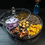 طبق تسالي أكريليك شفاف لتقديم المكسرات والحلويات