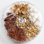 طبق تسالي أكريليك شفاف لتقديم المكسرات والحلويات