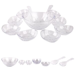 11-Piece Clear Acrylic Dining Set