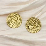 أقراط دائرية ذهبية منقوشة
