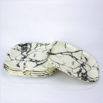 44-Piece Marble-Shaped Melamine Dinner Set