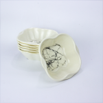 44-Piece Marble-Shaped Melamine Dinner Set