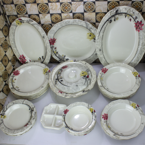 Spring Melamine Dinner Set, 38 Pieces